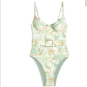 WEWOREWHAT sage Danielle marble once piece bikini